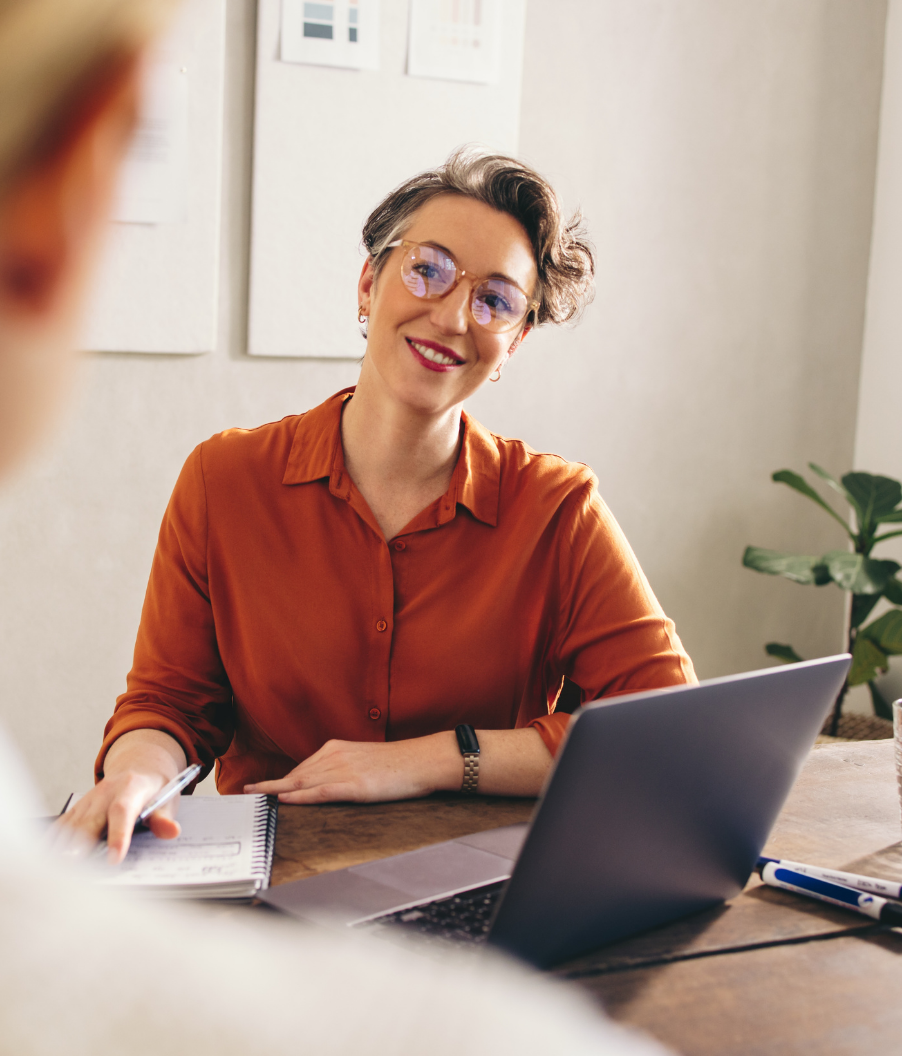 Talent Titan's agentic AI powered interview intelligence platform showing an interviewer engaging with a candidate during a structured hiring conversation